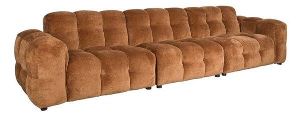 Кафяв кадифен модулен диван 364 cm Hackman – Dutchbone