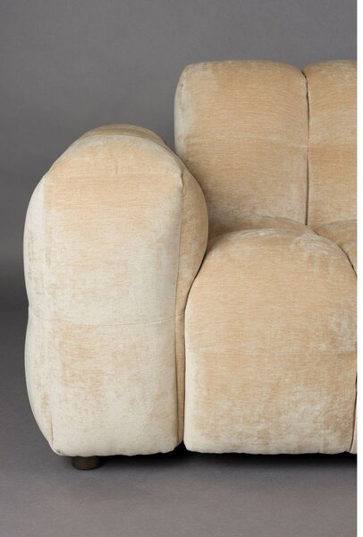 Бежов кадифен модулен диван 364 cm Hackman – Dutchbone