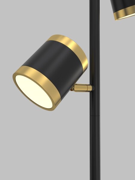 Wofi 3003-304S -LED Димируема подова лампа TOULOUSE 3xLED/7W/230V черна/златна