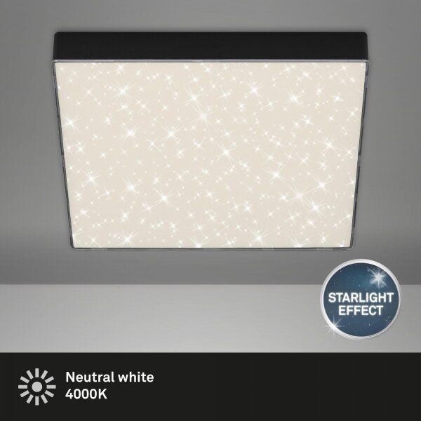 Briloner 7078-415 - LED Плафониера STAR SKY LED/21W/230V 28x28 см черен