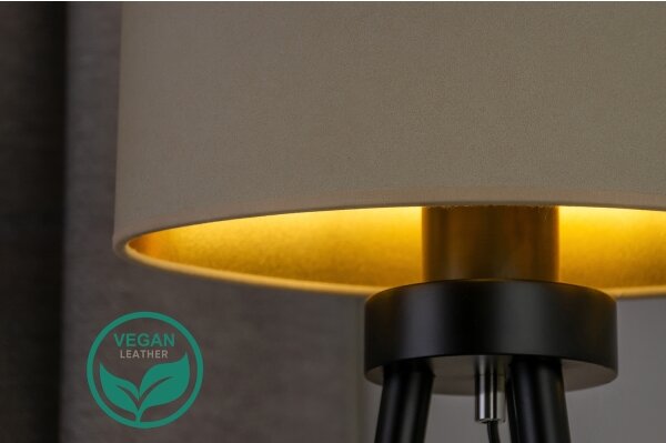 Duolla - Настолна лампа OVAL VEGAN 1xE27/15W/230V Ø 30 см кремав