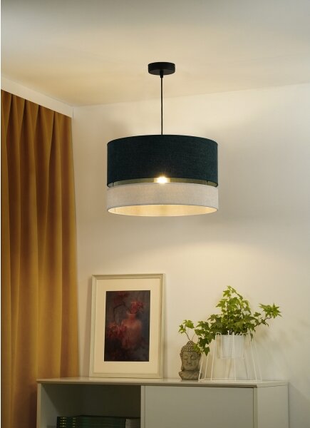 Duolla - Пендел DOUBLE 1xE27/15W/230V Ø 40 см зелен/сив