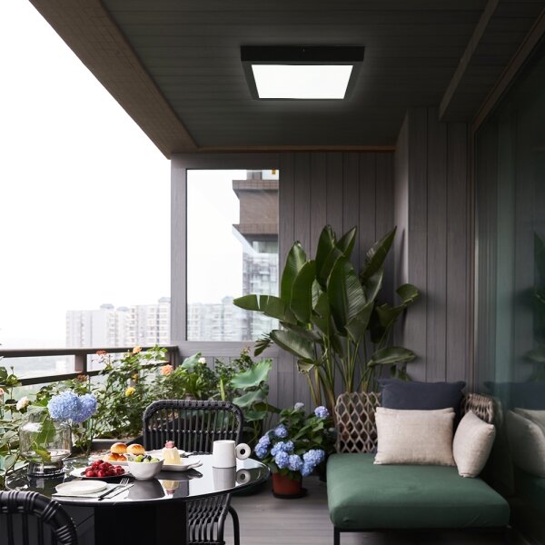 Brilagi - LED Регулируемо осветление за баня FRAME SMART LED/24W/230V черно + ДУ