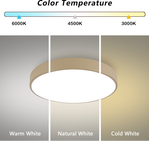 Brilagi - LED таванно осветително тяло POOL LED, 60W, 230V, 3000/4000/6000K, Ø 60 см, бежово