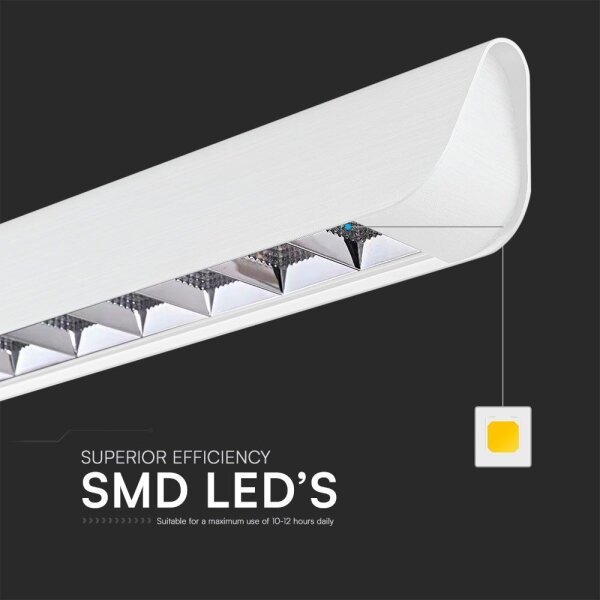 LED полилей на кабел 36W 230V 3000/4000/6400K бял