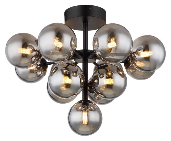 Globo 56143-13D - Полилей за повърхностен монтаж GRAPPY 13xG9/5W/230V Ø 56 см черен