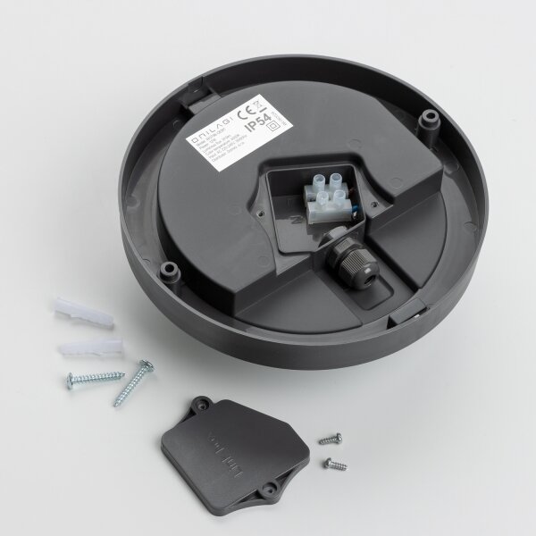 Brilagi - Екстериорна LED лампа за таван LED/13W/230V Ø 17 см IP54 антрацит