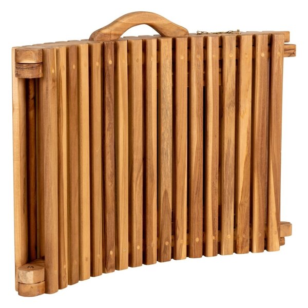 Sezlong reglabil pentru piscina Arrieta, Natural, 160x50x25 cm