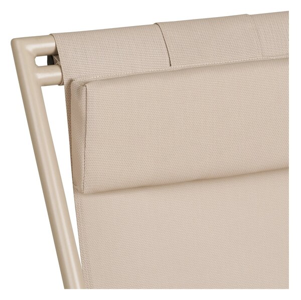 Sezlong pliabil pentru plaja Curtis, Taupe, 97x60x80 cm
