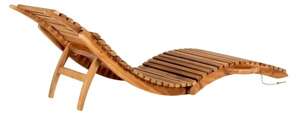 Sezlong reglabil pentru piscina Arrieta, Natural, 160x50x25 cm