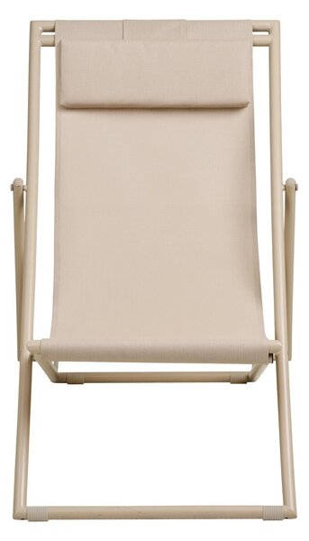 Sezlong pliabil pentru plaja Curtis, Taupe, 97x60x80 cm