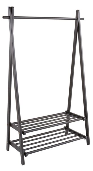 Черна стойка за дрехи от масивен бор 100x150x41 cm Cole – Jotex