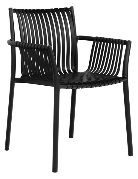 Scaun gradina Tulsa, Negru, 59.5x56.5x82.5 cm