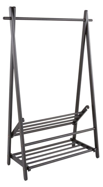 Черна стойка за дрехи от масивен бор 100x150x41 cm Cole – Jotex
