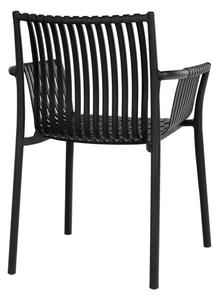 Scaun gradina Tulsa, Negru, 59.5x56.5x82.5 cm