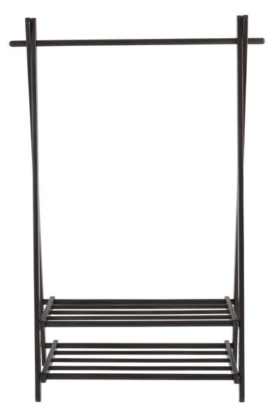 Черна стойка за дрехи от масивен бор 100x150x41 cm Cole – Jotex