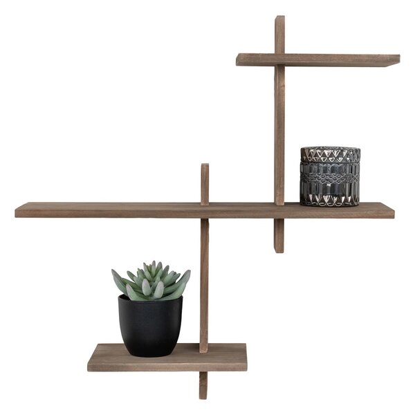 Raft de perete Gavi, Natural, 15x55x55 cm