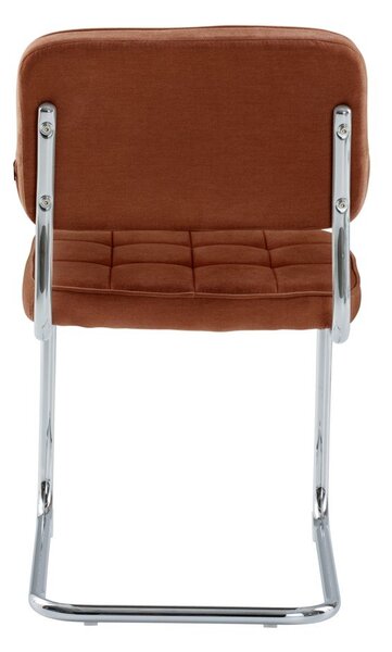 Метални люлеещи се трапезни столове в комплект 2 бр. в тухлен цвят Heden – Jotex