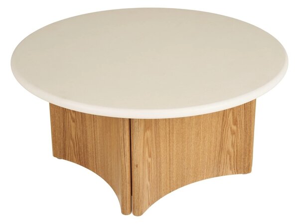 Masuta de cafea Motril, Alb, 80x80x37 cm