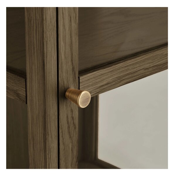Dulap vitrina Cabinet, Maro inchis, 40x47x180 cm