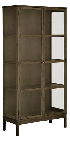 Dulap vitrina Zamora, Maro inchis, 90x40x180 cm