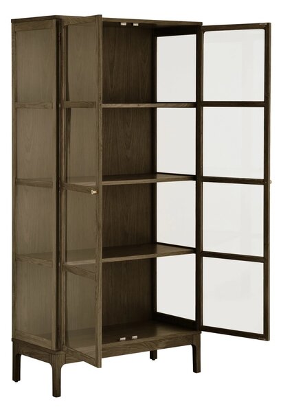 Dulap vitrina Zamora, Maro inchis, 90x40x180 cm