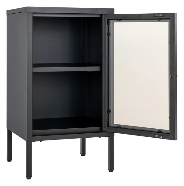 Dulap vitrina Cabinet, Negru, 35x38x70 cm