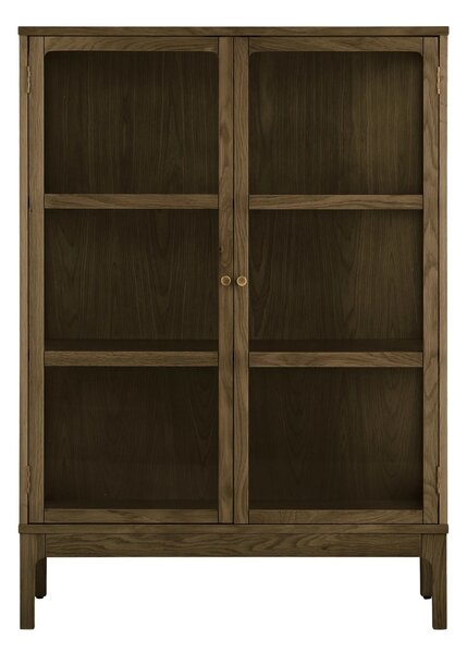 Dulap vitrina Zamora, Maro inchis, 90x40x126 cm