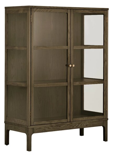 Dulap vitrina Zamora, Maro inchis, 90x40x126 cm