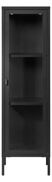 Dulap vitrina Brisbane, Negru, 35x40x140 cm