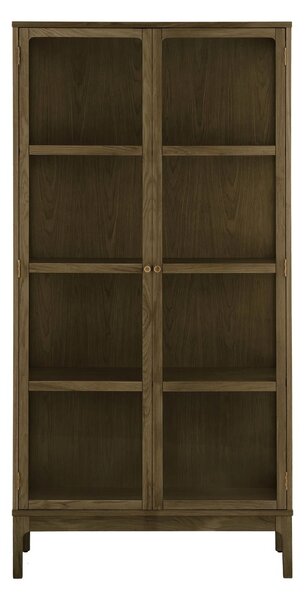 Dulap vitrina Zamora, Maro inchis, 90x40x180 cm
