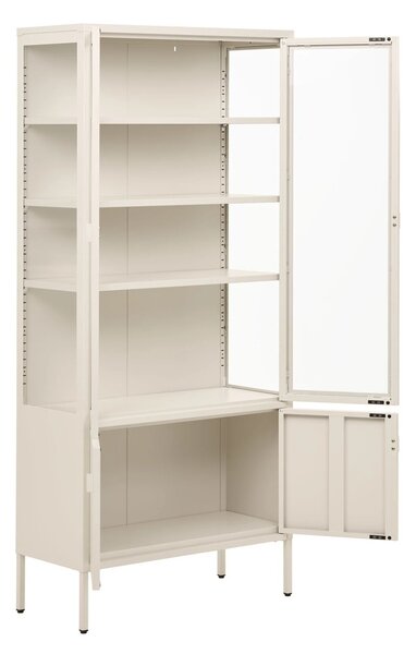 Dulap vitrina Brisbane, Alb pal, 35x80x180 cm