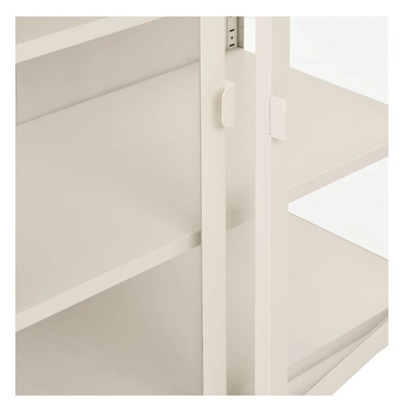 Dulap vitrina Brisbane, Alb pal, 40x80x101 cm