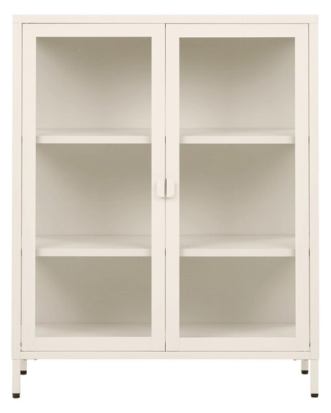 Dulap vitrina Brisbane, Alb pal, 40x80x101 cm