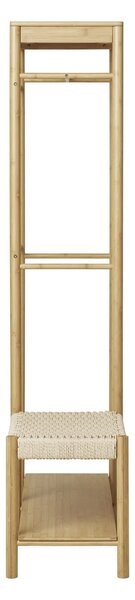 Cuier cu banca Ember, Natural, 95x36x165 cm