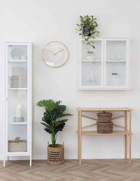 Dulap vitrina Brisbane, Alb, 35x40x180 cm