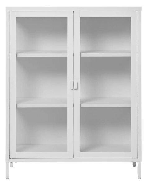 Dulap vitrina Brisbane, Alb, 40x80x101 cm