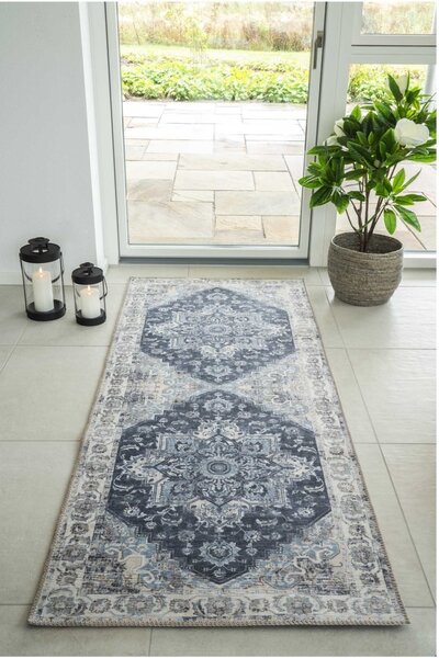 Covor Traversa pentru hol Havana, Albastru, 200x80x1 cm