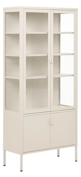 Dulap vitrina Brisbane, Alb pal, 35x80x180 cm