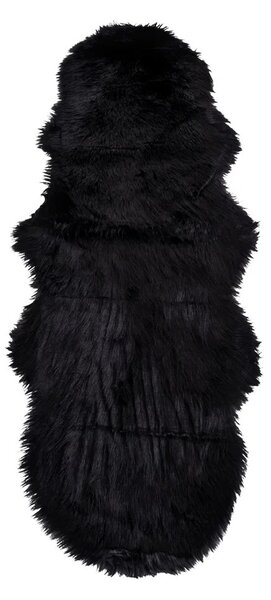 Covor Artificial blana de miel, Negru, 180x60x6.5 cm