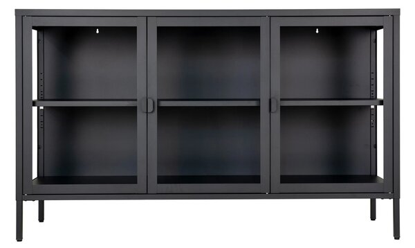 Bufet Brisbane, Negru, 40x140x85 cm
