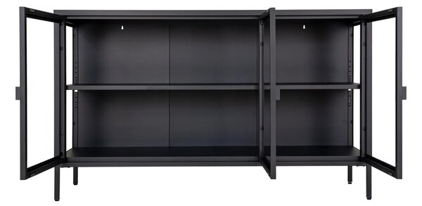 Bufet Brisbane, Negru, 40x140x85 cm