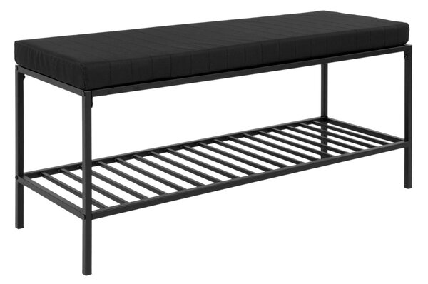 Banca pentru hol Vita, Negru, 36x100x48.5 cm