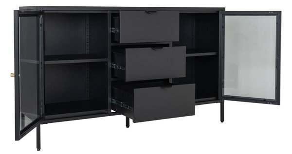 Bufet Dalby, Negru, 40x140x85 cm