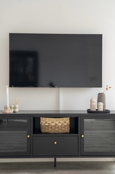 Comoda TV Dalby, Negru, 35x150x60 cm