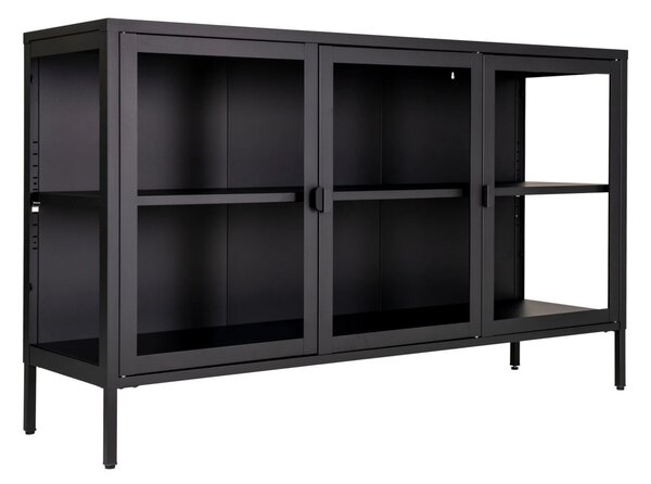 Bufet Brisbane, Negru, 40x140x85 cm
