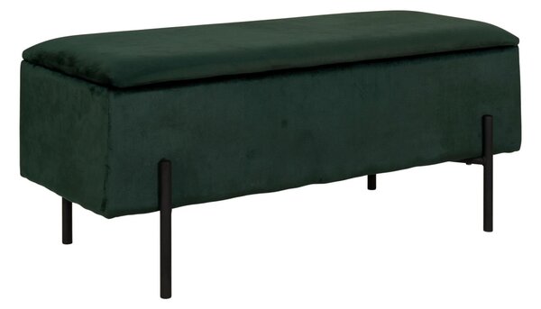 Banca cu spatiu de depozitare Watford, Verde, 36.5x95x43 cm