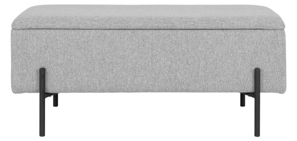 Banca cu spatiu de depozitare Watford, Gri deschis, 36.5x95x43 cm