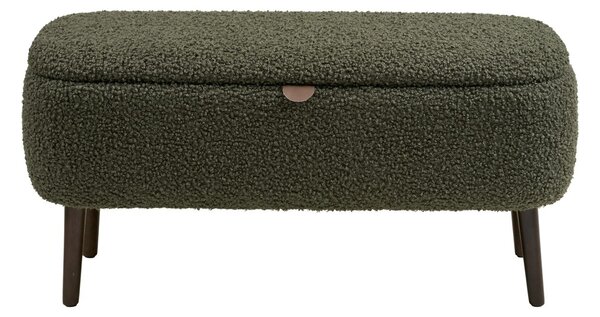 Banca cu spatiu de depozitare Harlow, Verde, 37x95x45 cm