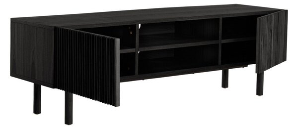 Черна маса за телевизор от декор от ясен 160x50x43 cm Sion – Jotex